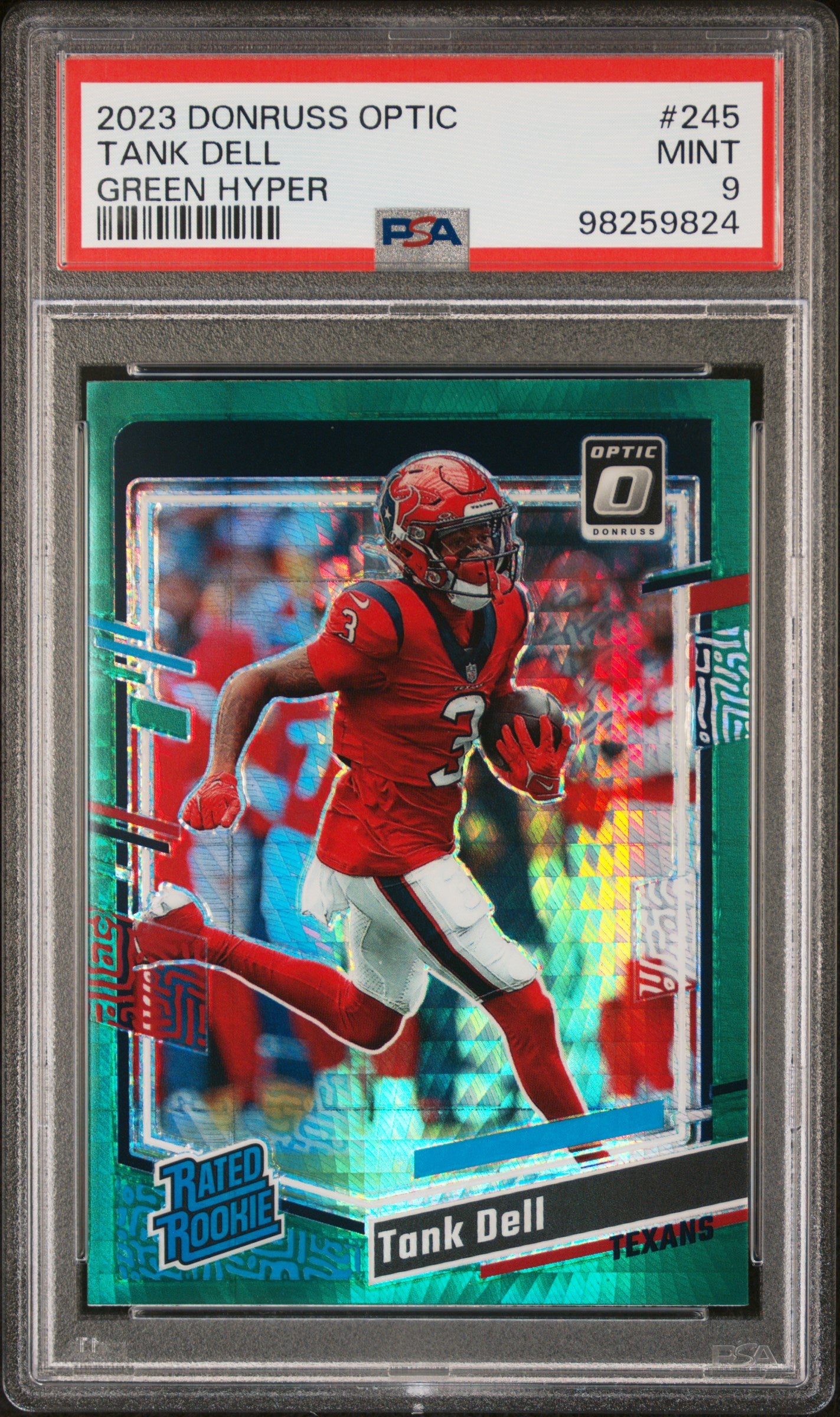 2023 Panini Donruss Optic #245 Tank Dell Green Hyper PSA 9