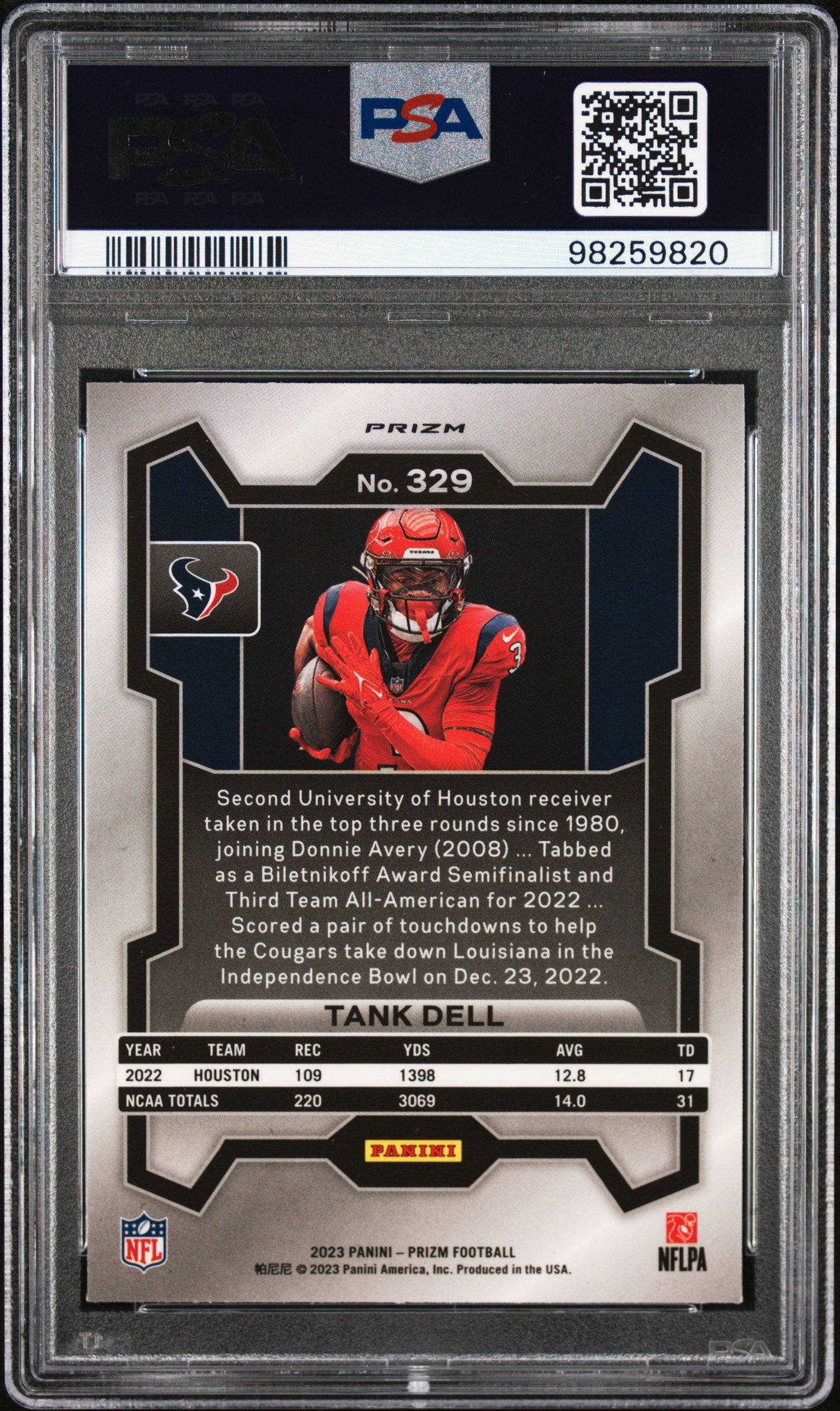 2023 Panini Prizm #329 Tank Dell Variation PSA 9