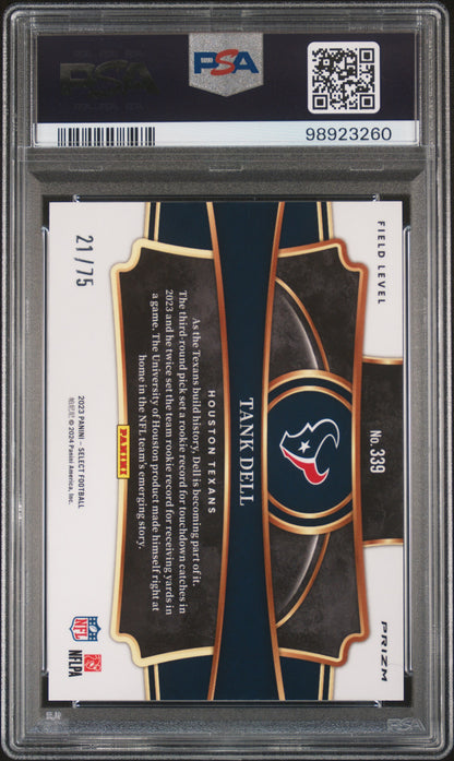 2023 Panini Select #339 Tank Dell Tri-Color Prizm PSA 10