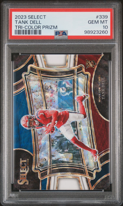 2023 Panini Select #339 Tank Dell Tri-Color Prizm PSA 10