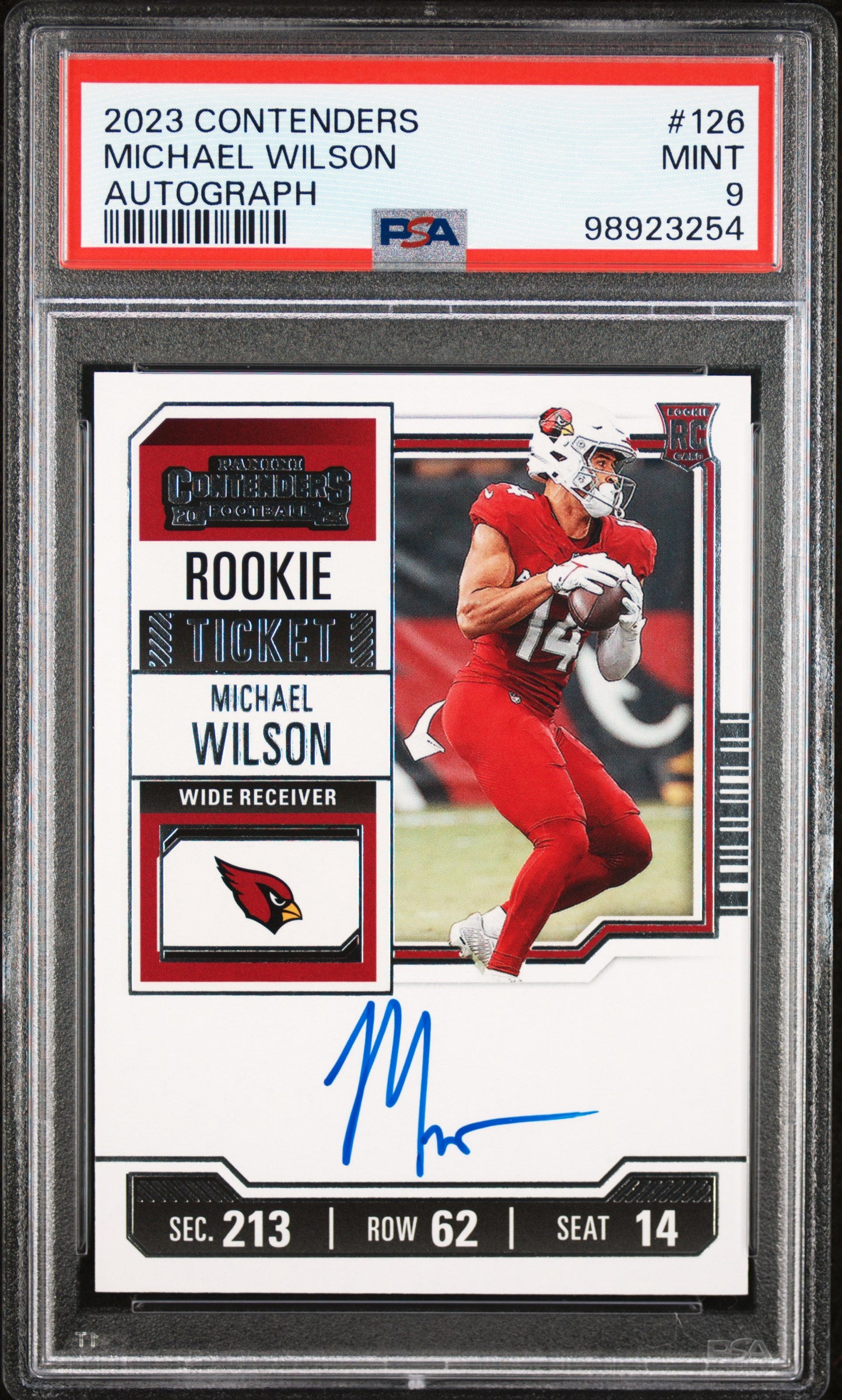2023 Panini Contenders #126 Michael Wilson Autograph PSA 9
