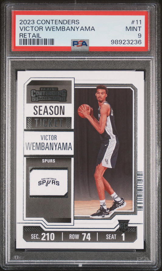 2023 Panini Contenders #11 Victor Wembanyama Retail PSA 9