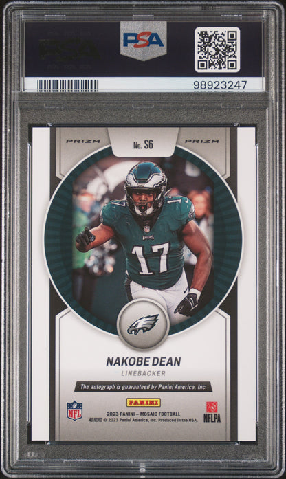 2023 Panini Mosaic Scripts #S6 Nakobe Dean PSA 10