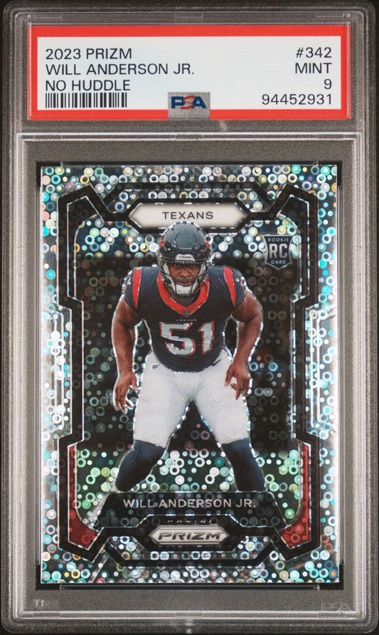 2023 Panini Prizm #342 Will Anderson Jr. No Huddle PSA 9