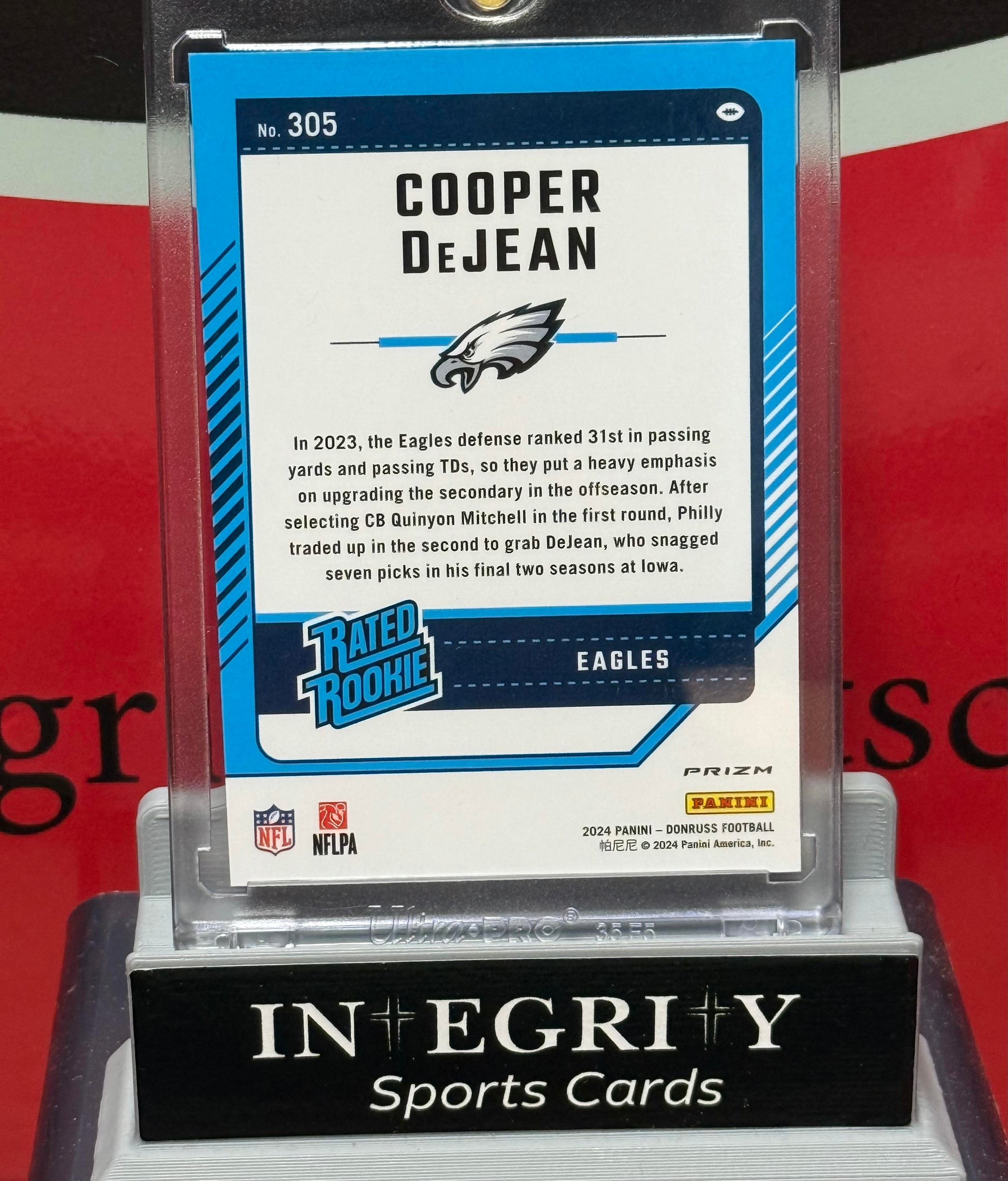 2024 Donruss #305 Cooper DeJean6 Fire emoji