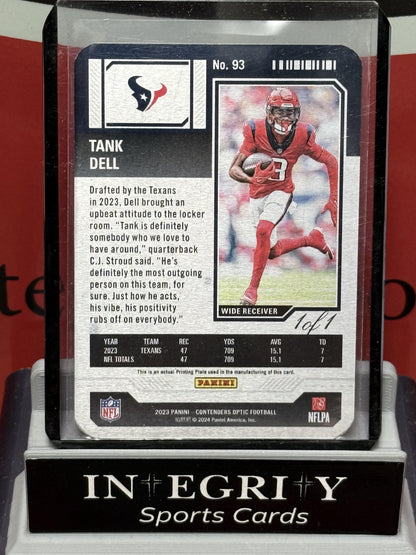 2023 Panini Contenders Optic #93 Tank Dell Printing Plate Magenta #/1