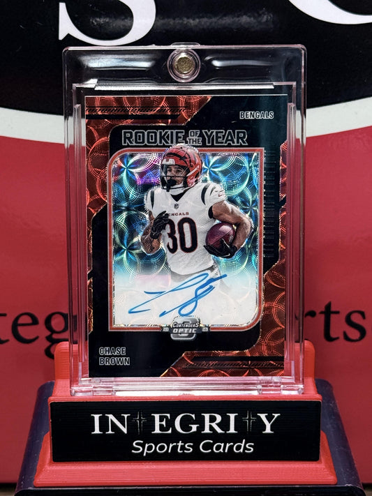 23 Panini Contenders Optic Chase Brown Rookie Of The Year Auto Black Scope /25
