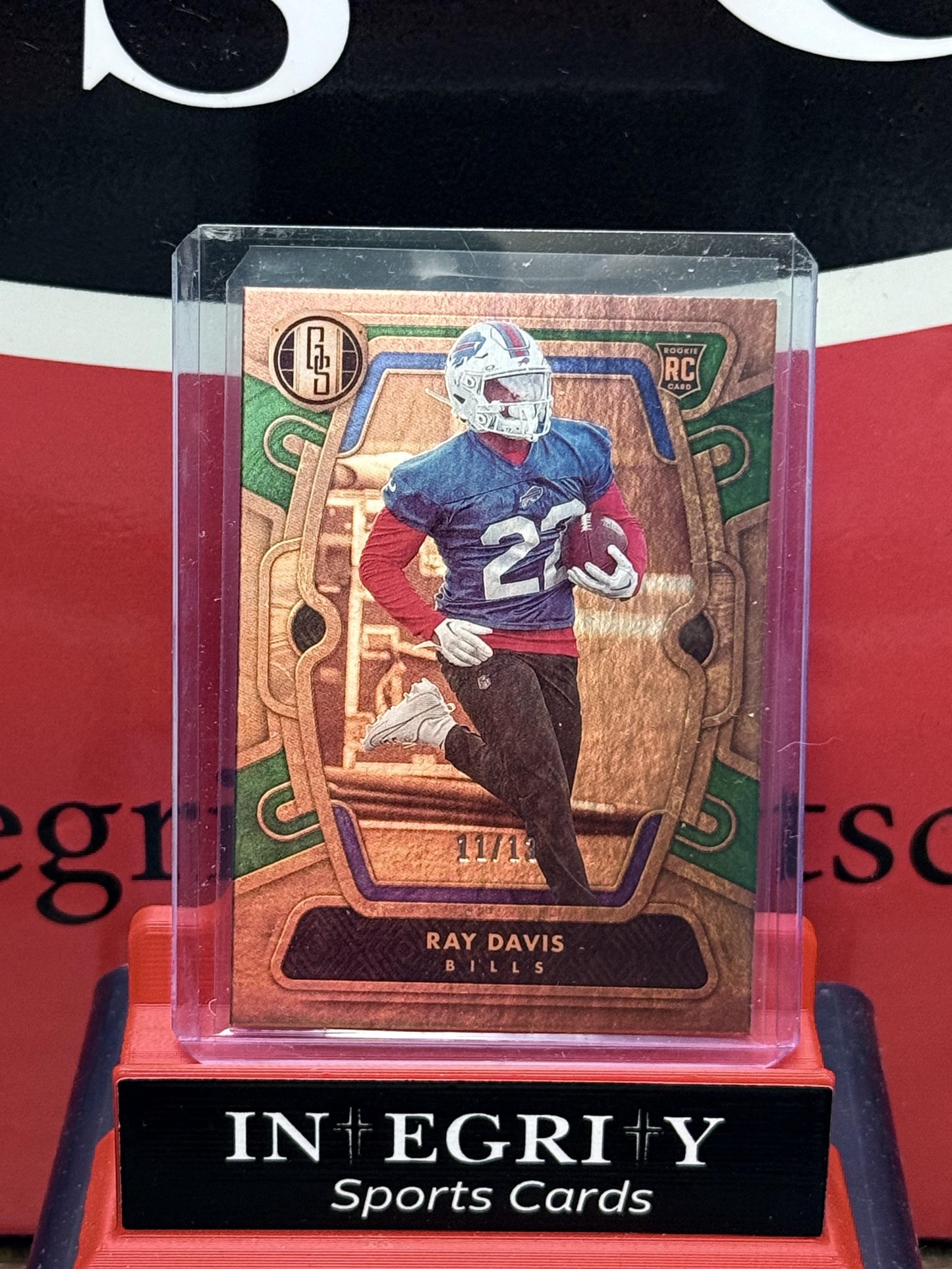 Ray Davis /13 2024 Panini Gold Standard Green Emerald Bills Rookie RC FOTL