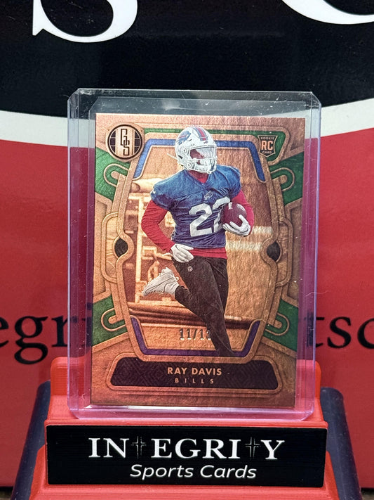 Ray Davis /13 2024 Panini Gold Standard Green Emerald Bills Rookie RC FOTL