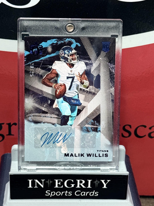 Malik Willis 2022 Panini Chronicles Gridiron Kings #GK-2 Rookie Auto /25 Purple