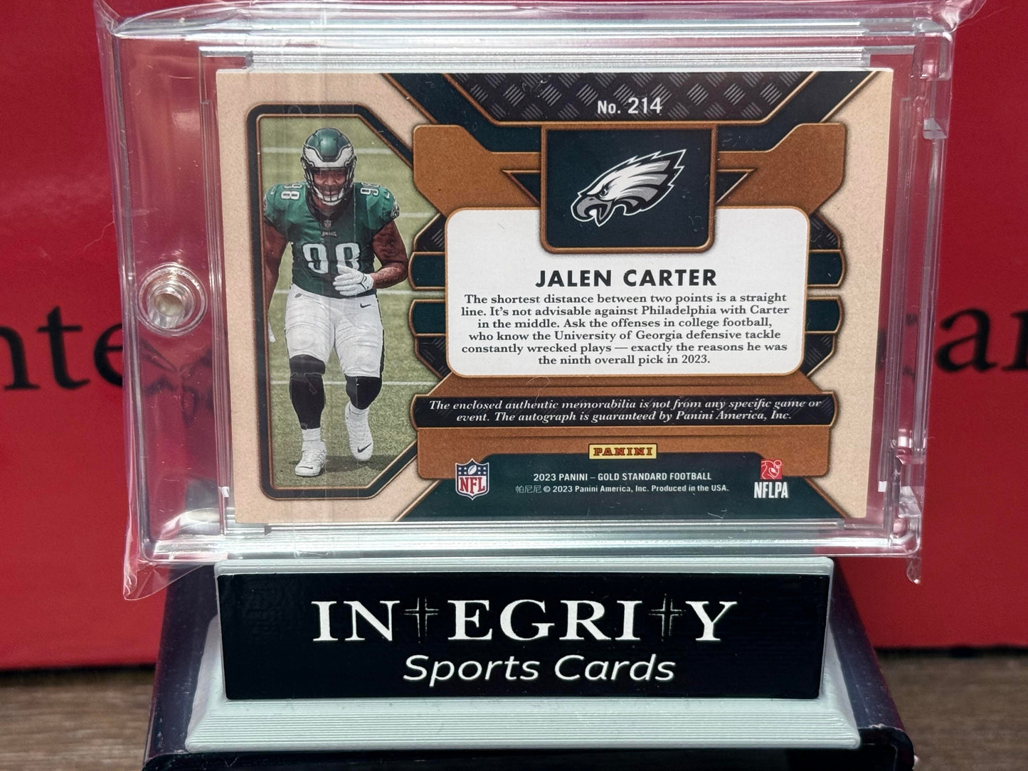 Gold Standard #214 Jalen Carter Rookie Patch Auto/49