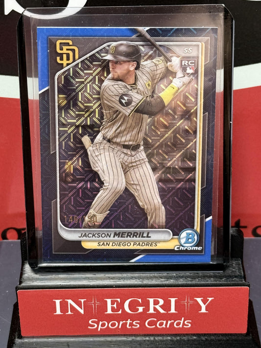 2024 Bowman Chrome #27 Jackson Merrill Blue/150 Refractors #/150