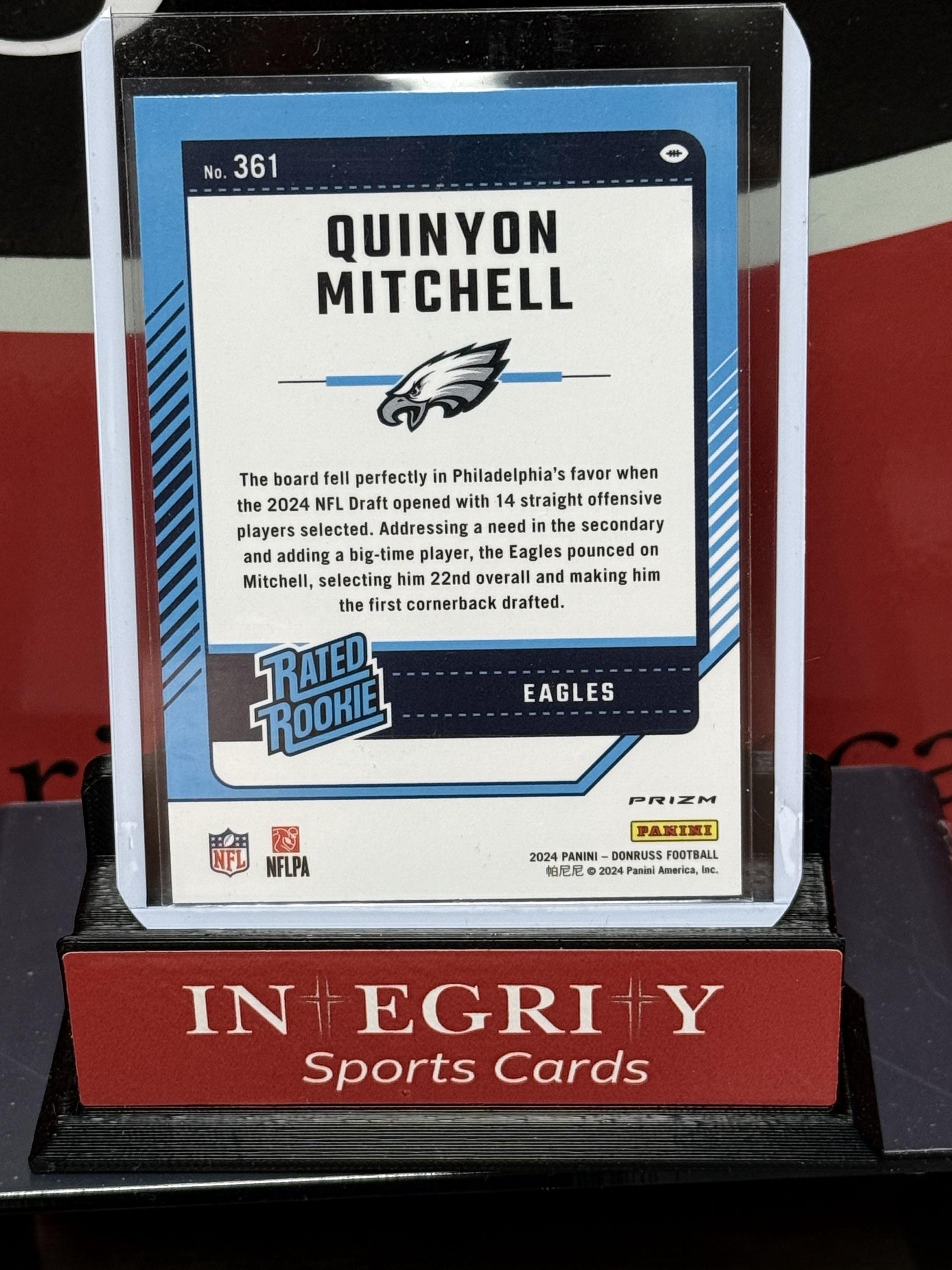 2024 Donruss #361 Quinyon Mitchell Optic Preview Red Pandora