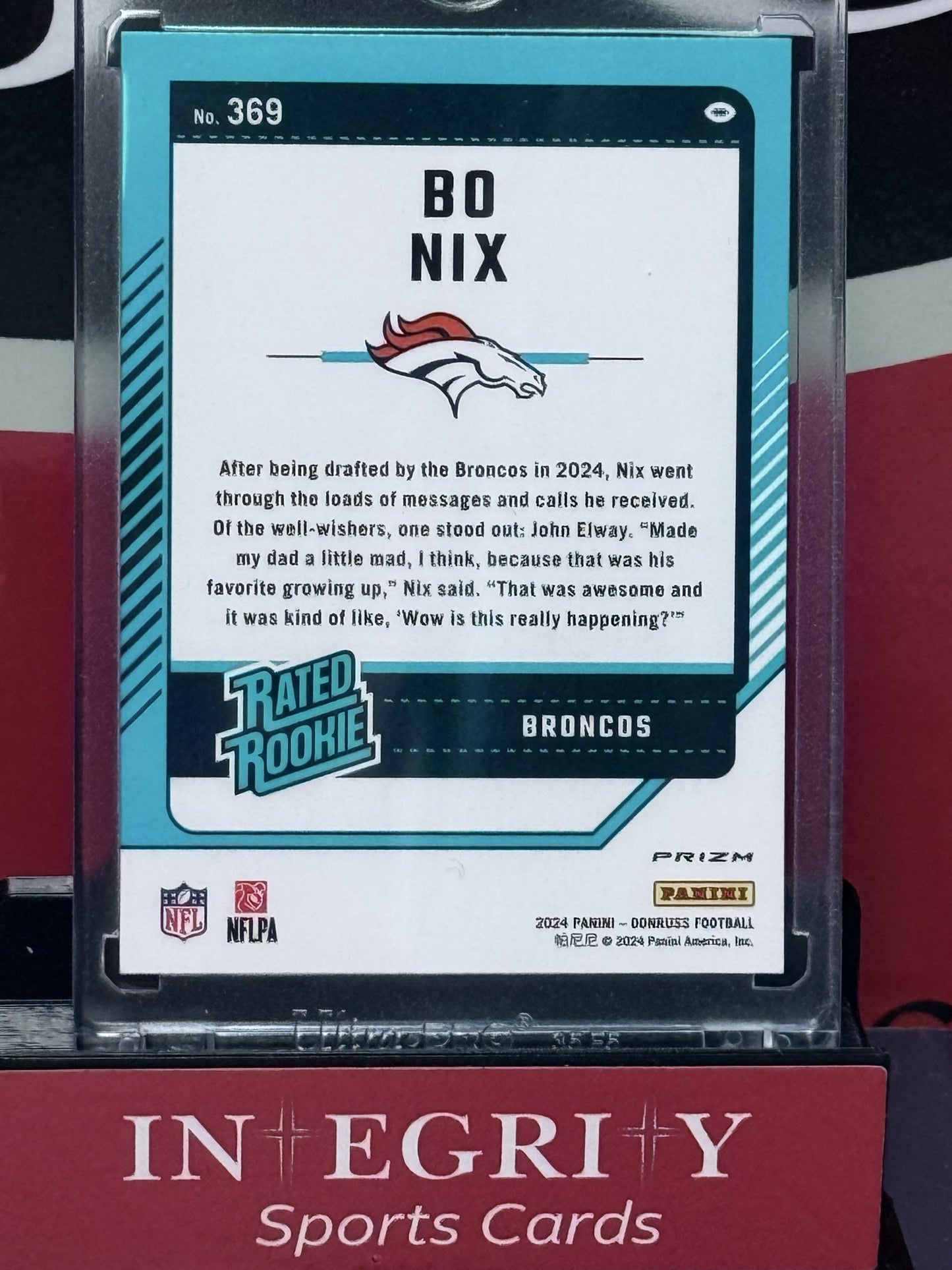 2024 Donruss #369 Bo Nix Red Pandora