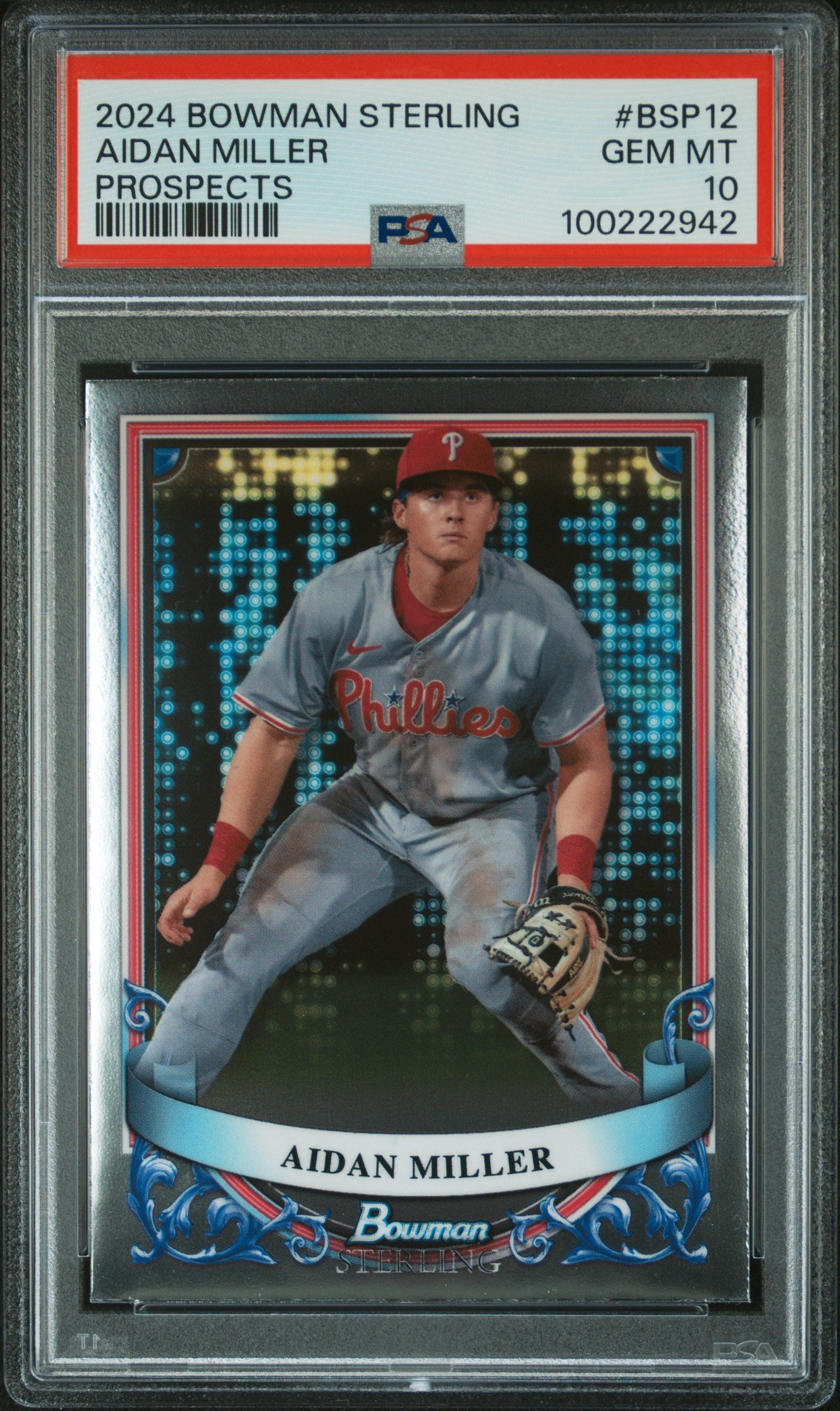 2024 Bowman Sterling Prospects #BSP12 Aidan Miller Prospects PSA 10