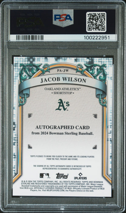 2024 Bowman Sterling Prospect Autographs #PAJW Jacob Wilson PSA 10