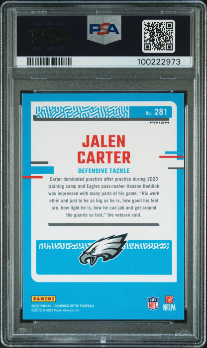 2023 Panini Donruss Optic #281 Jalen Carter Stars PSA 8