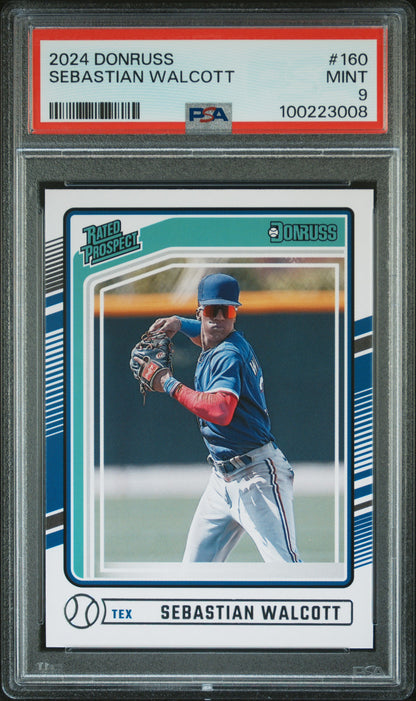 2024 Panini Donruss #160 Sebastian Walcott PSA 9