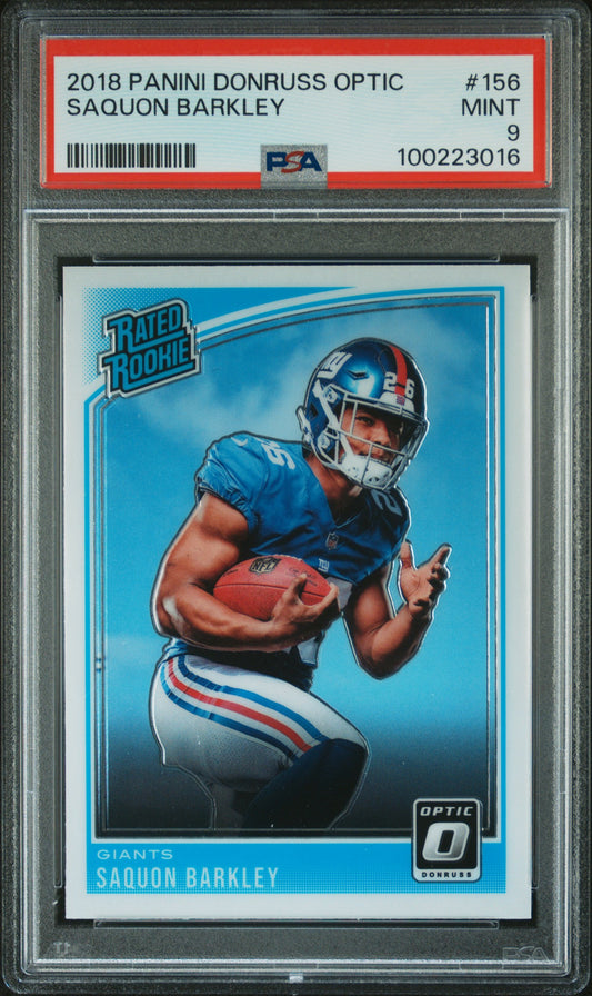 2018 Panini Donruss Optic #156 Saquon Barkley PSA 9