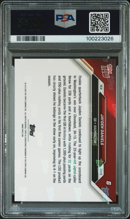 2024 Topps Now #6 Jayden Daniels PSA 10