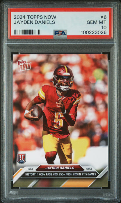 2024 Topps Now #6 Jayden Daniels PSA 10