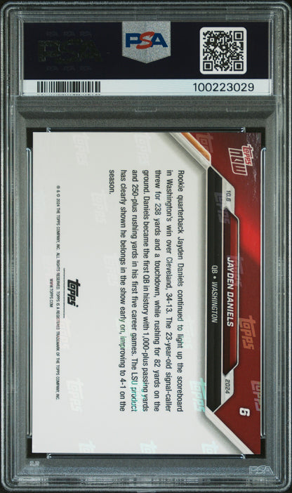 2024 Topps Now #6 Jayden Daniels PSA 10
