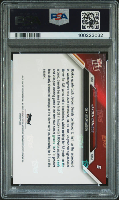 2024 Topps Now #6 Jayden Daniels PSA 10