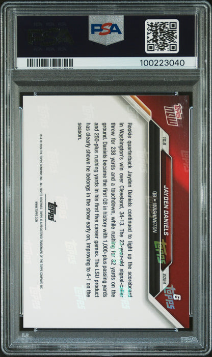 2024 Topps Now #6 Jayden Daniels PSA 10
