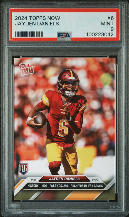 2024 Topps Now #6 Jayden Daniels PSA 9