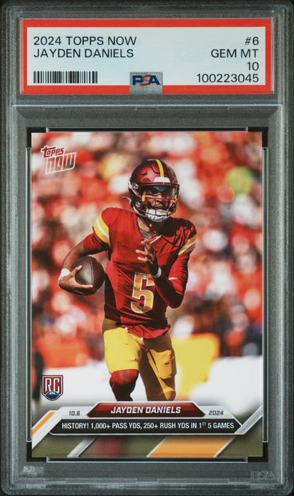 2024 Topps Now #6 Jayden Daniels PSA 10