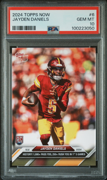 2024 Topps Now #6 Jayden Daniels PSA 10