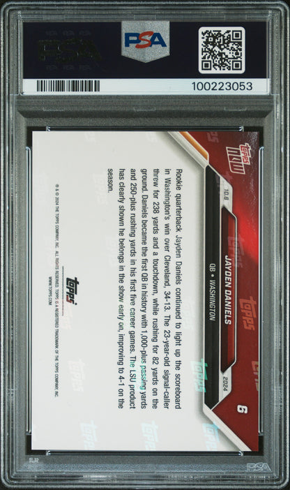2024 Topps Now #6 Jayden Daniels PSA 10