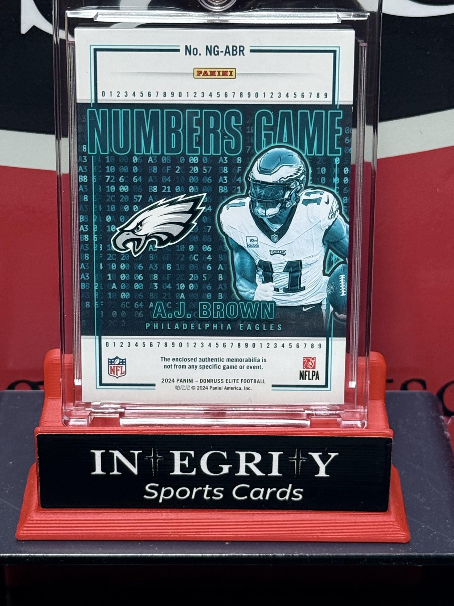 2024 Donruss Elite #NG-ABR A.J. Brown Numbers Game Jerseys Prime #/49