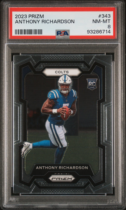 2023 Panini Prizm #343 Anthony Richardson PSA 8
