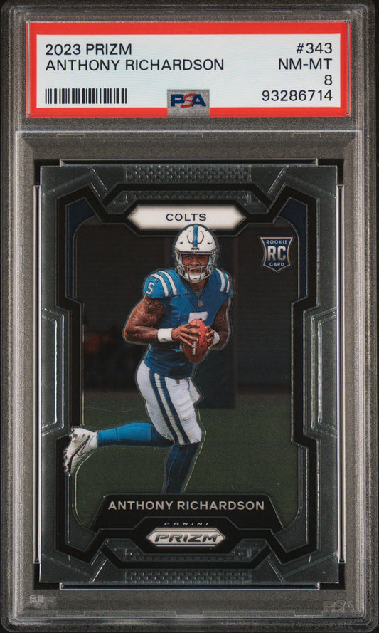 2023 Panini Prizm #343 Anthony Richardson PSA 8