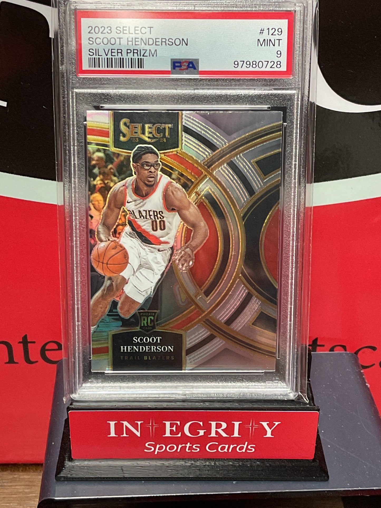 2023 Panini Select #129 Scoot Henderson Silver Prizm PSA 9