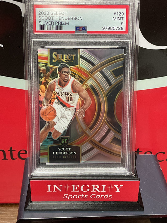 2023 Panini Select #129 Scoot Henderson Silver Prizm PSA 9