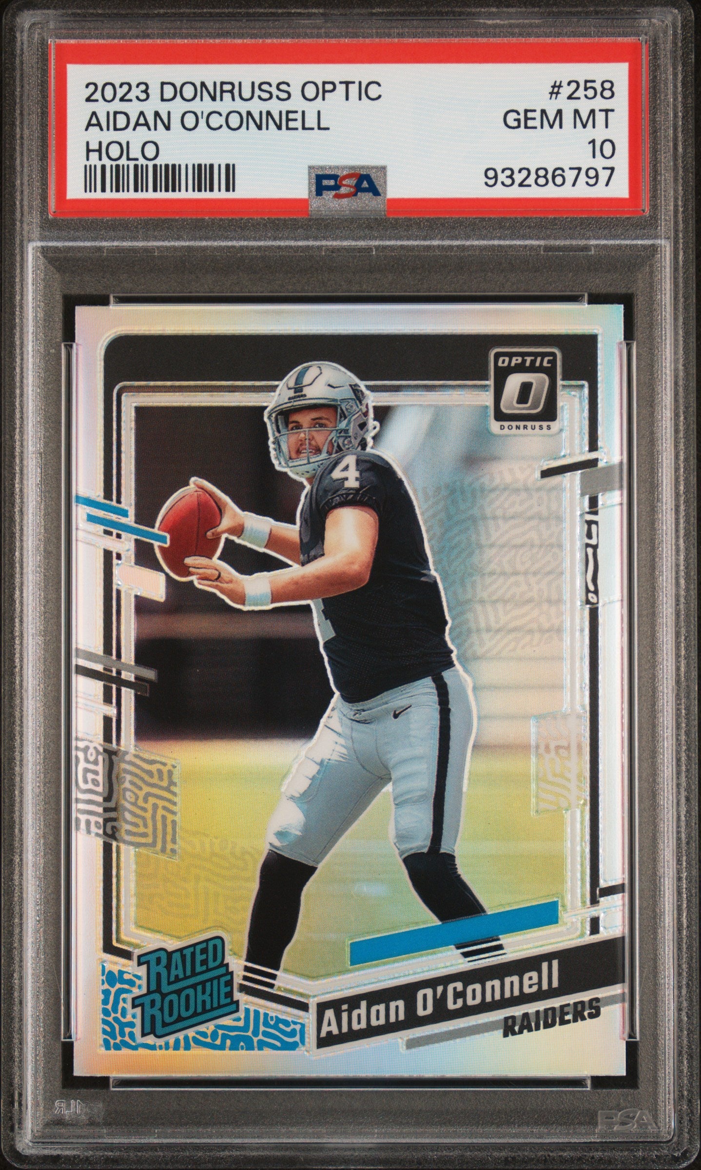 2023 Panini Donruss Optic #258 Aidan O'Connell Holo PSA 10
