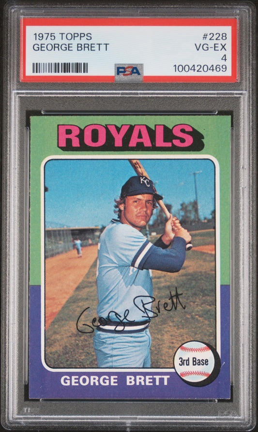 1975 Topps #228 George Brett PSA 4