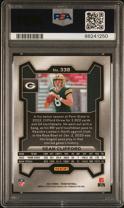 2023 Panini Prizm #338 Sean Clifford PSA 10