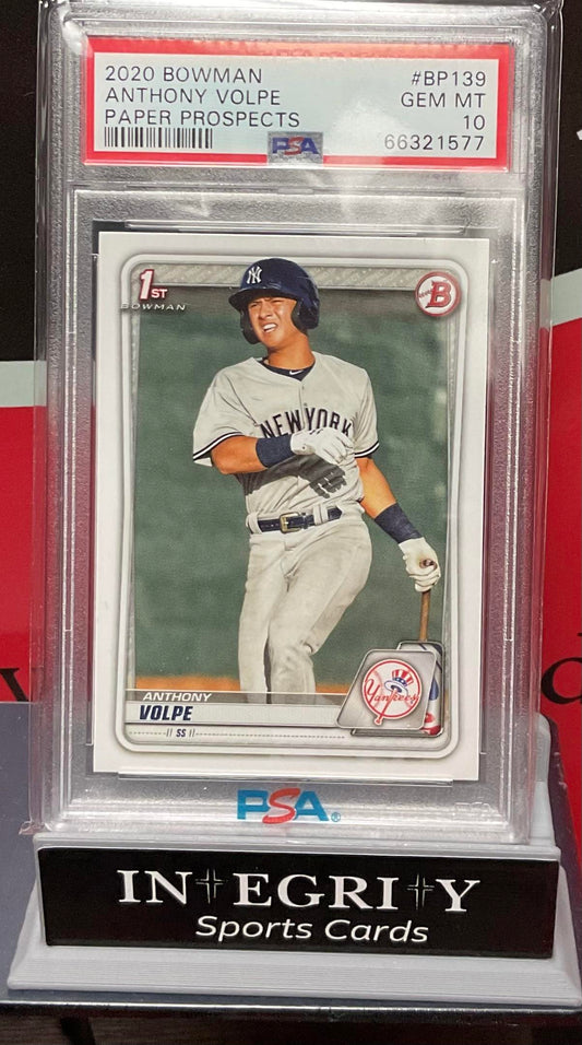 2020 Bowman Paper Prospects #BP139 Anthony Volpe Paper Prospects PSA 10