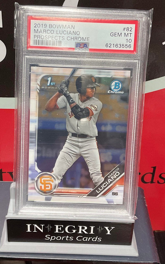2019 Bowman Prospects Chrome #82 Marco Luciano Prospects Chrome PSA 10