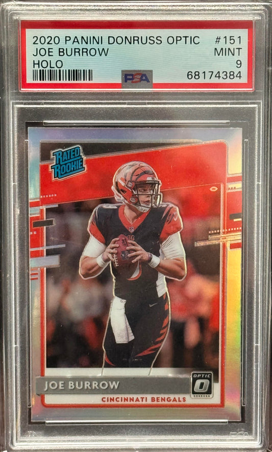 2020 Panini Donruss Optic #151 Joe Burrow Holo PSA 9