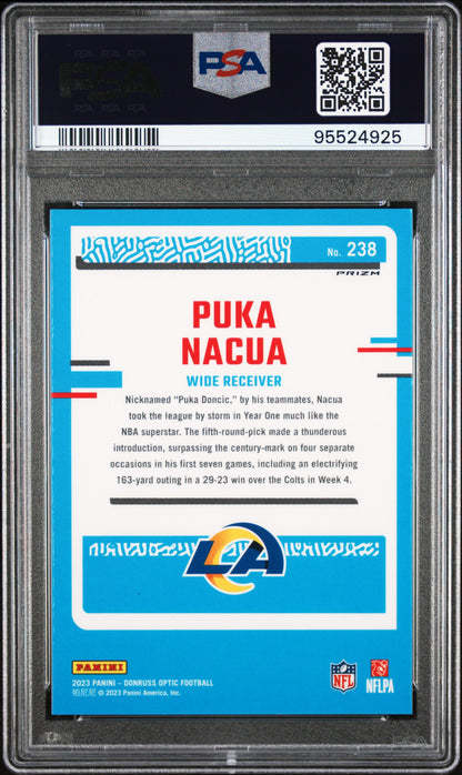 2023 Panini Donruss Optic #238 Puka Nacua Rocket PSA 9