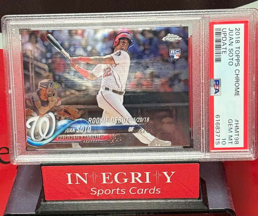 2018 Topps Chrome Update #HMT98 Juan Soto Update PSA 10