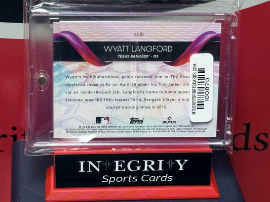 2024 Topps Chrome Update #HX-18 Wyatt Langford Helix