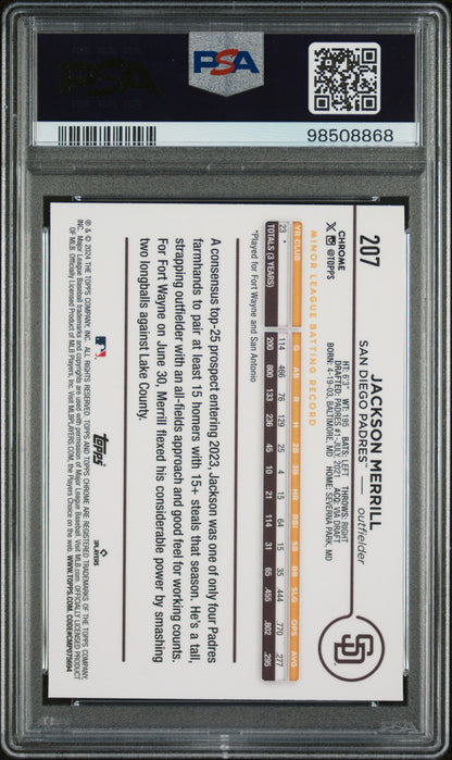 2024 Topps Chrome #207 Jackson Merrill PSA 10