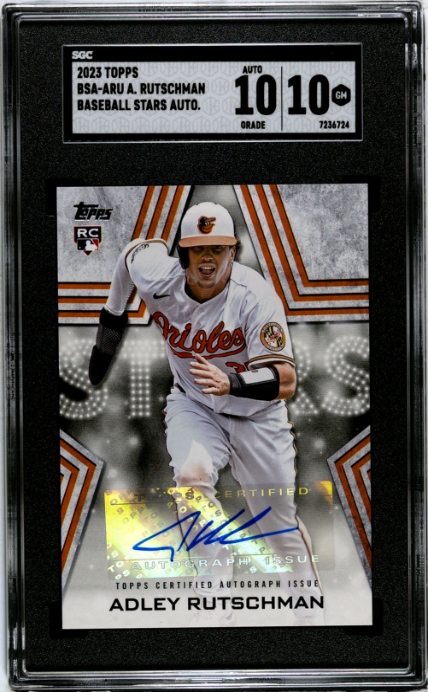 2023 Topps #BSA-ARU Adley Rutschman BB Stars Auto. SGC 10