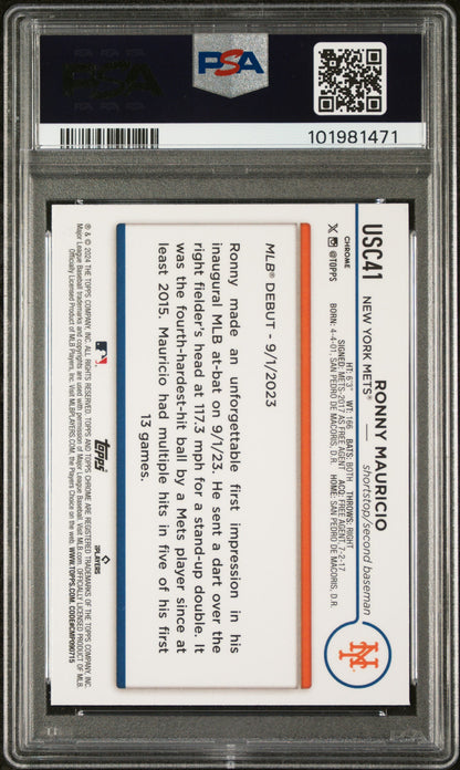 2024 Topps Chrome Update #USC41 Ronny Mauricio PSA 8