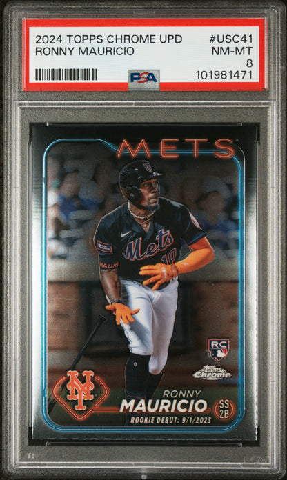 2024 Topps Chrome Update #USC41 Ronny Mauricio PSA 8